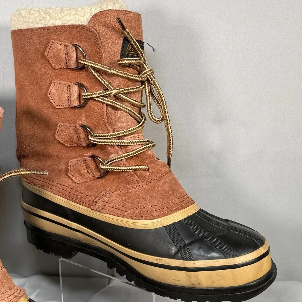 COLEMAN Excursion Series Boots Men‎ 7M Kalmar Winter Brown Leather Lace Up Warm